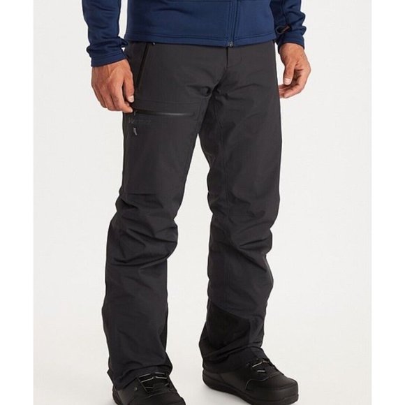 NWT Marmot Refuge MemBrain Water Resistant Snow Ski Pants - Black - XXL